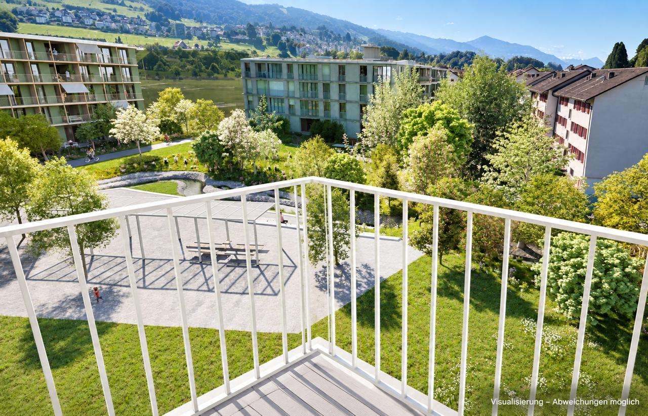 Moderne 3.5 Zimmer-Wohnung mit Bergblick und Balkon in Zug - Bild 2