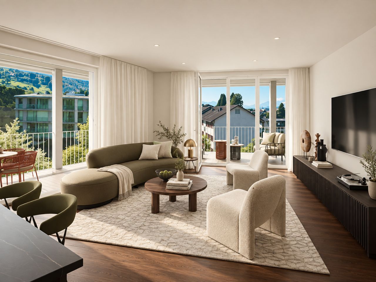 Moderne 3.5 Zimmer-Wohnung mit Bergblick und Balkon in Zug - Bild 4