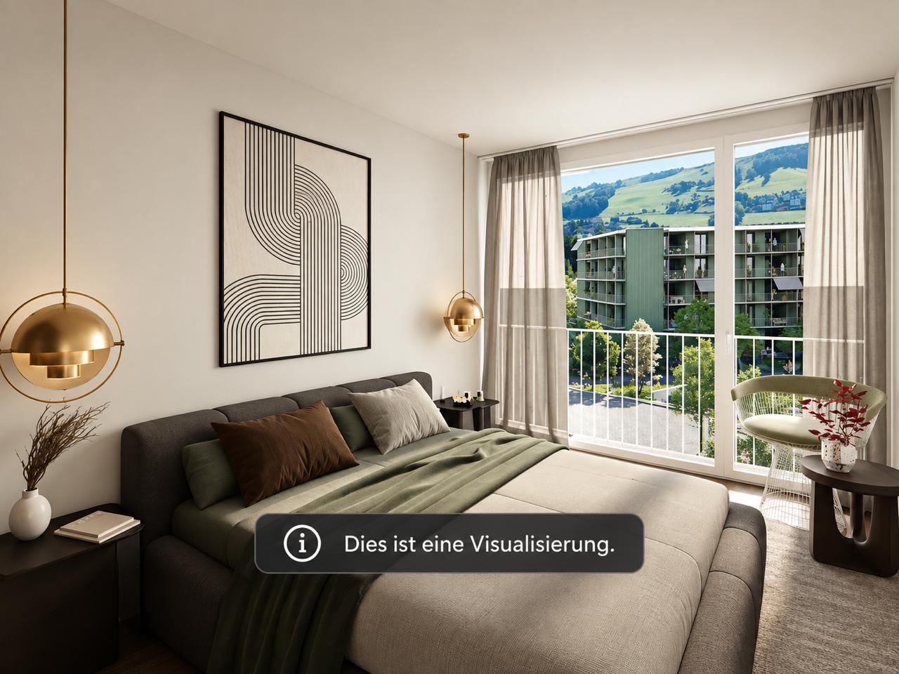 Moderne 3.5 Zimmer-Wohnung mit Bergblick und Balkon in Zug - Bild 5
