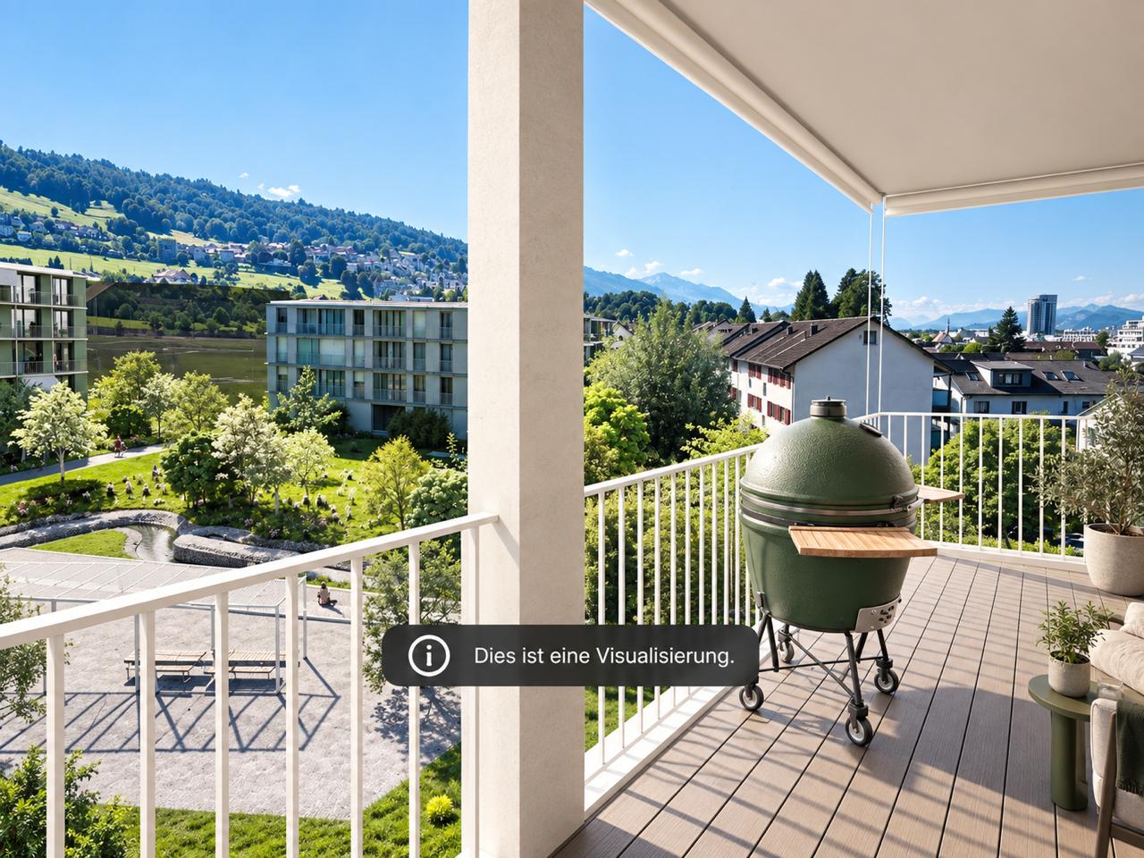 Moderne 3.5 Zimmer-Wohnung mit Bergblick und Balkon in Zug - Bild 6