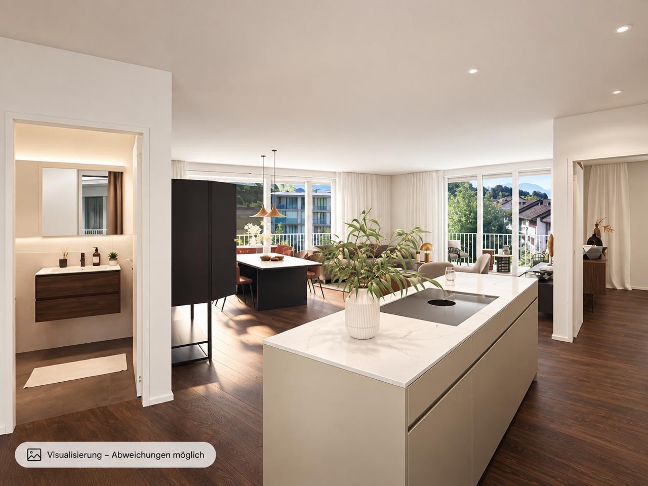 Moderne 3.5 Zimmer-Wohnung mit Bergblick und Balkon in Zug – Bild 10