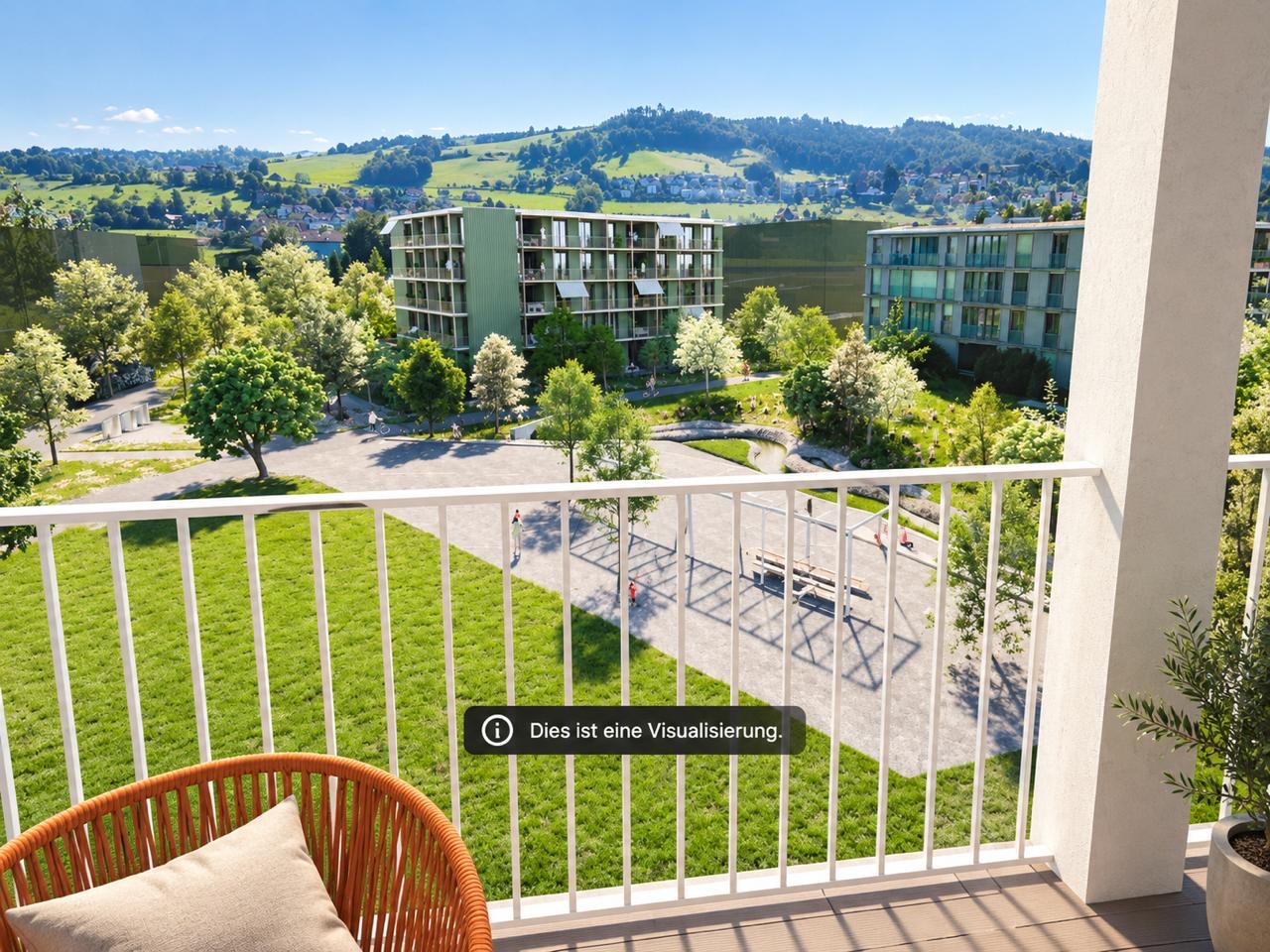 Moderne 3.5 Zimmer-Wohnung mit Bergblick und Balkon in Zug – Bild 12